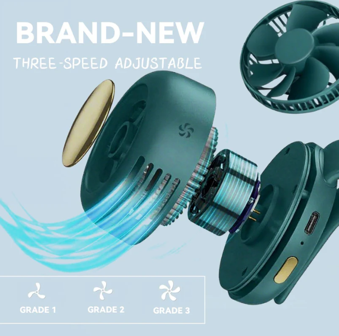 New Arrival Portable 900 mAh USB Mini Fan Bladeless Whirlwind
