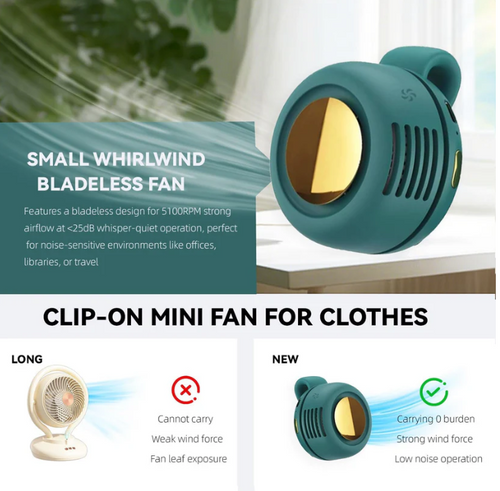 New Arrival Portable 900 mAh USB Mini Fan Bladeless Whirlwind